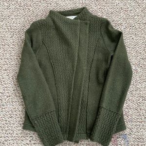 100% wool sparrow zip up jacket size xs